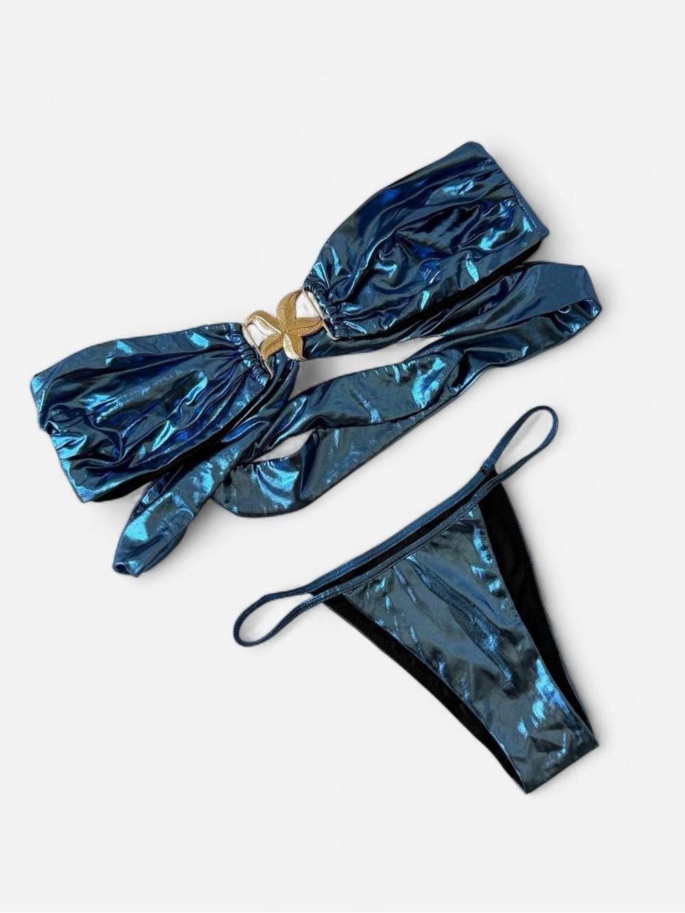 ALT Metallic Blue Bikini Set
